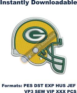 Green Bay Packers Helmet embroidery design